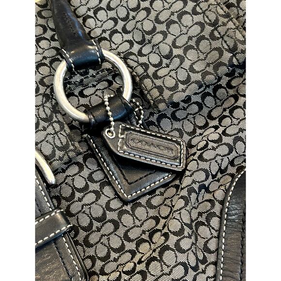 Coach Signature Canvas Leather Bag - Picture 3 of 5